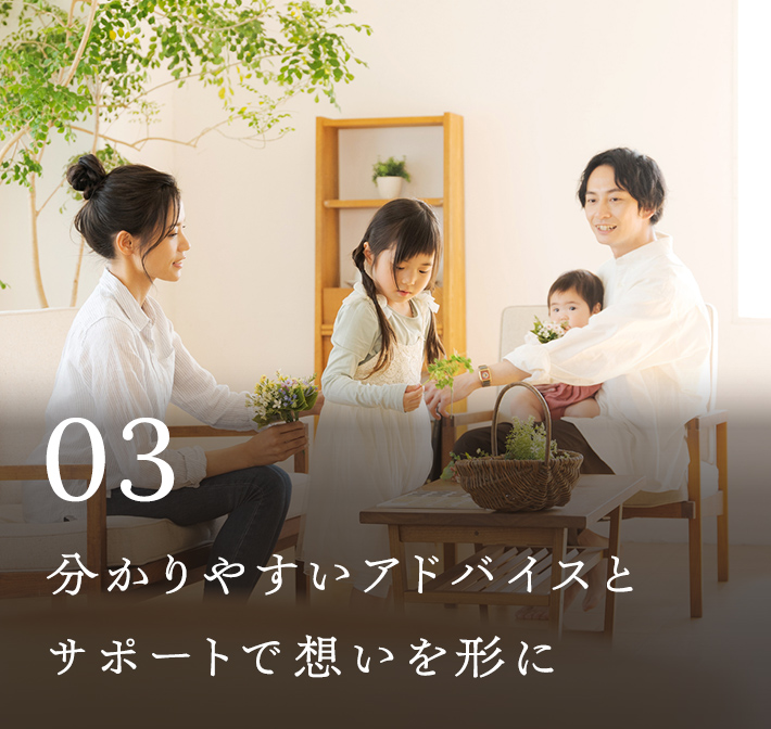 分かりやすいアドバイスとサポートで想いを形に